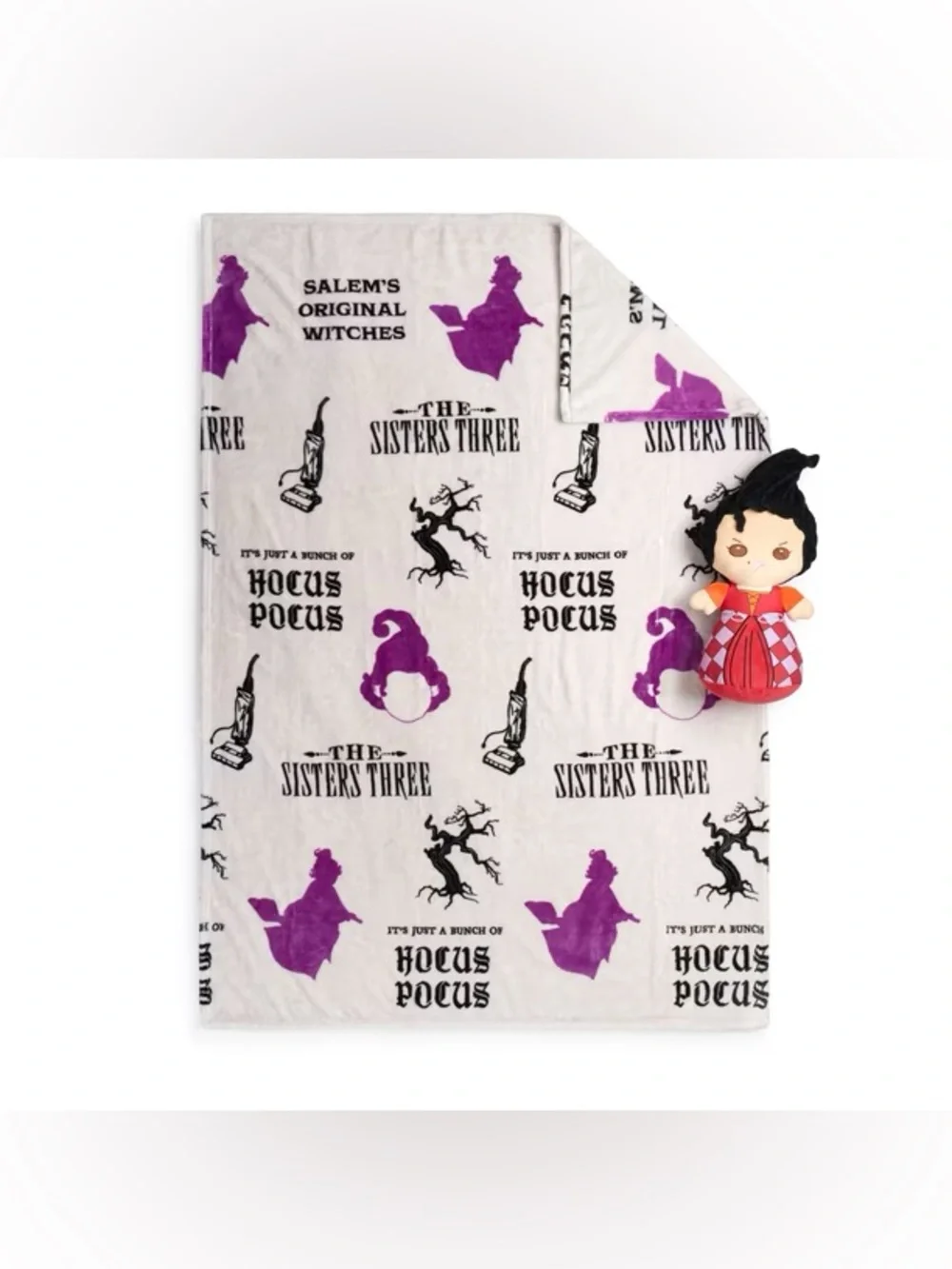 Mary Hocus Pocus Licensed 2-Piece Pillow Buddy and Silk Touch Throw Set